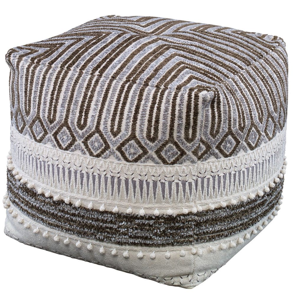 MALIBU GRY/TAUPE POUF