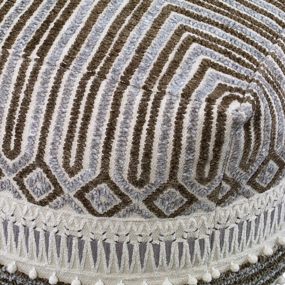 MALIBU GRY/TAUPE POUF